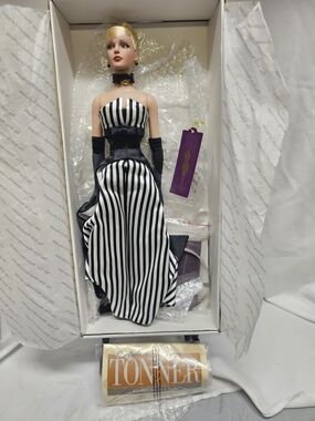 Collector Fashion Doll in Black & White Striped Gown